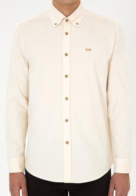 Erkek Krem Uzun Kollu Gömlek - 50315915053