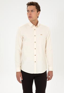 Erkek Krem Uzun Kollu Gömlek - 50315915053