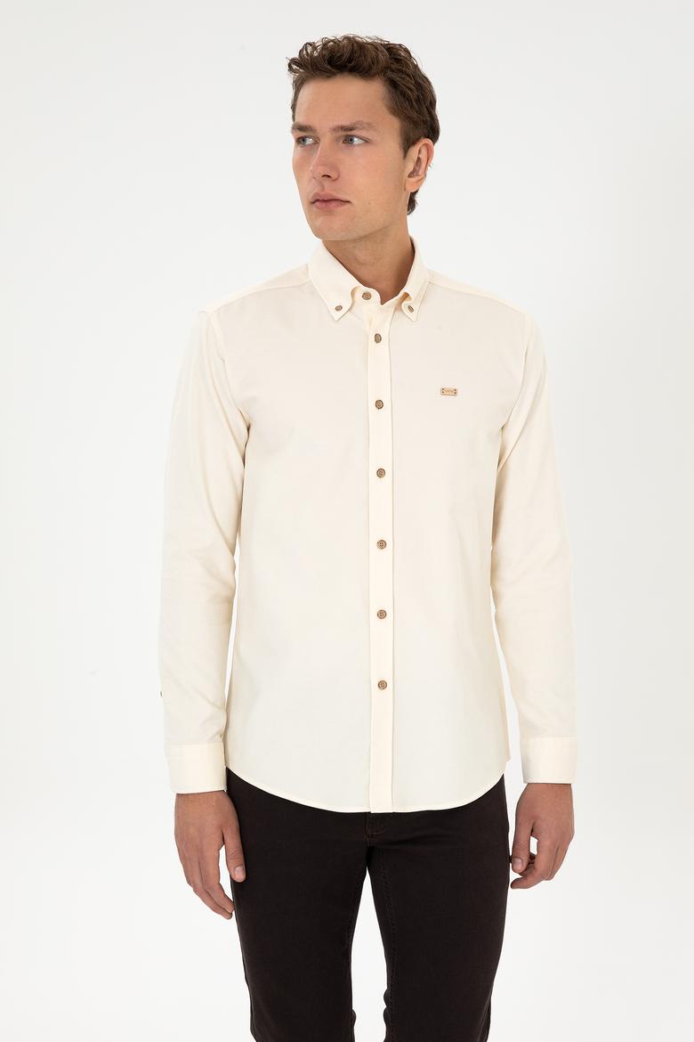 Erkek Krem Uzun Kollu Gömlek - 50315915053