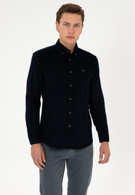 Erkek Lacivert Uzun Kollu Gömlek - 50315915042