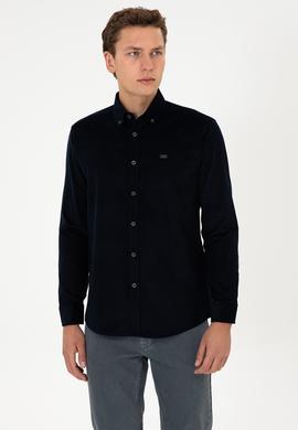 Erkek Lacivert Uzun Kollu Gömlek - 50315915042