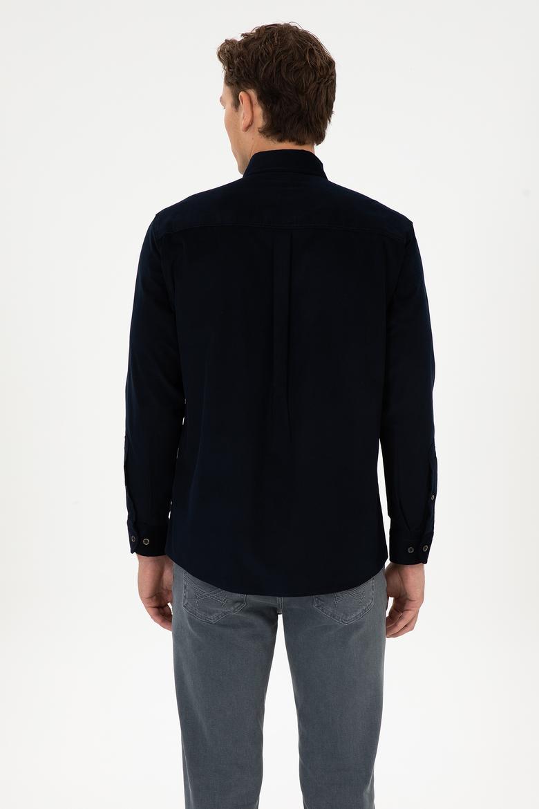 Erkek Lacivert Uzun Kollu Gömlek - 50315915042