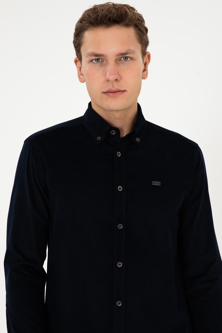 Erkek Lacivert Uzun Kollu Gömlek - 50315915042