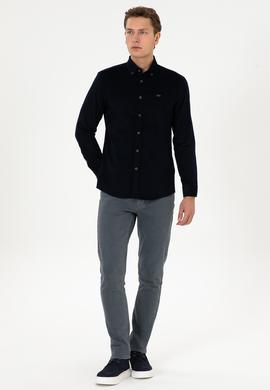 Erkek Lacivert Uzun Kollu Gömlek - 50315915042