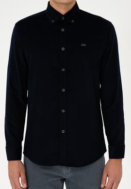 Erkek Lacivert Uzun Kollu Gömlek - 50315915042