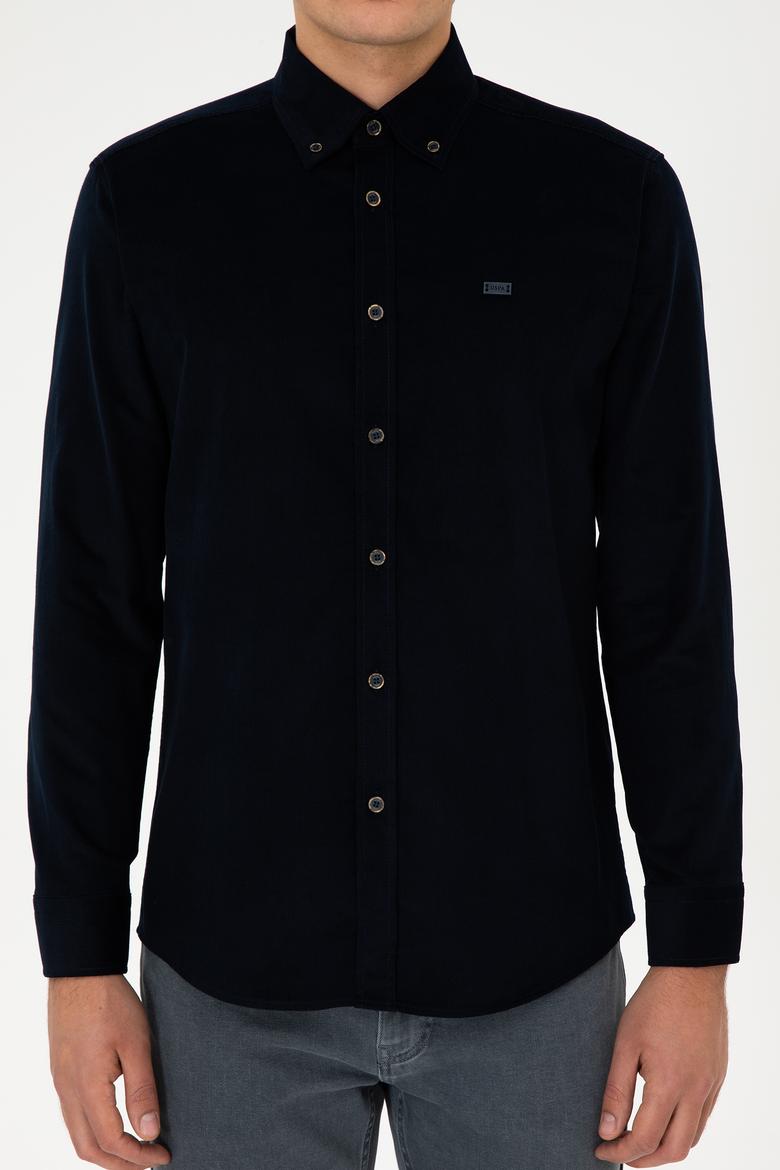 Erkek Lacivert Uzun Kollu Gömlek - 50315915042