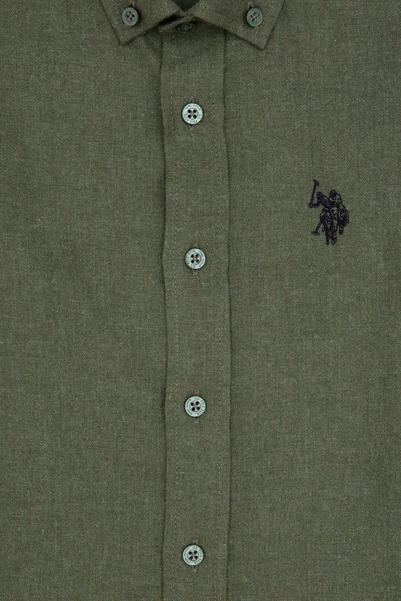 Erkek Çocuk Haki Uzun Kollu Basic Gömlek - 50316769131