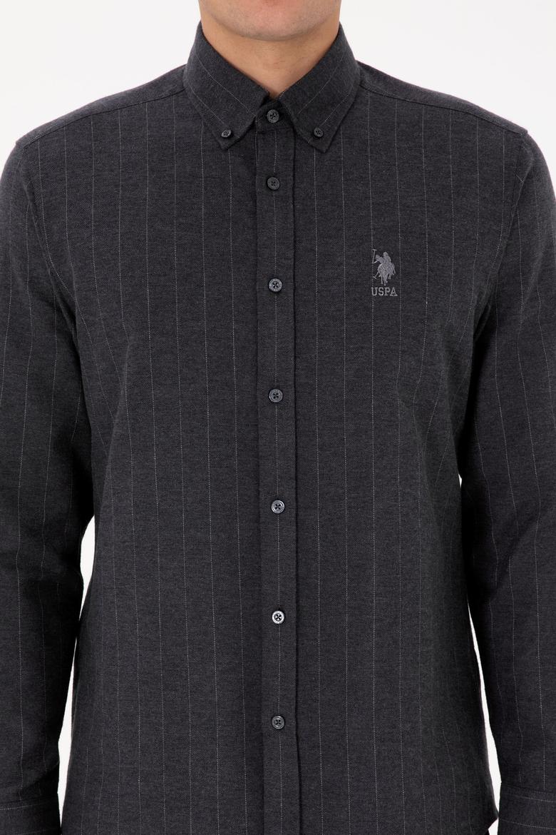 Erkek Antrasit Uzun Kollu Gömlek - 50316559026