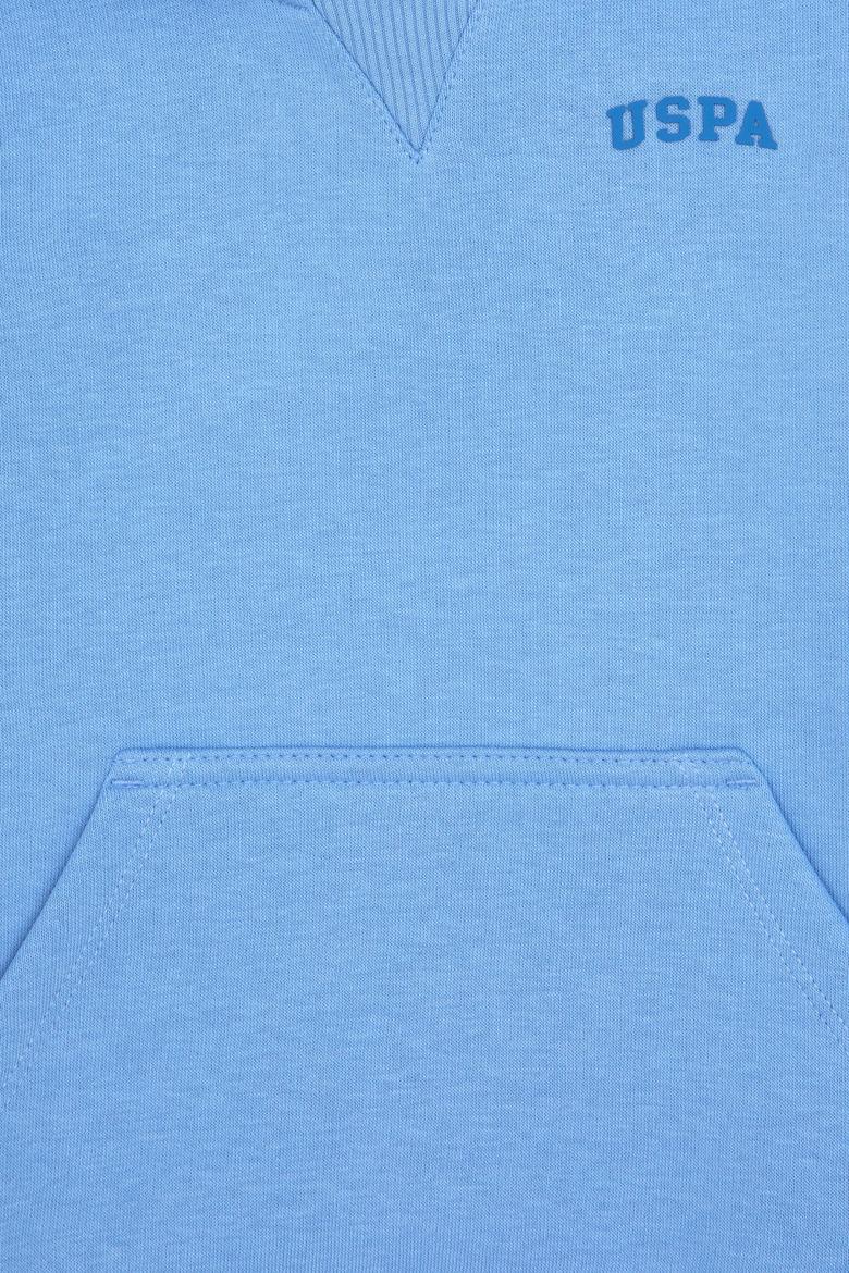 Erkek Çocuk Açık Mavi Kapüşonlu Basic Sweatshirt - 50313808011