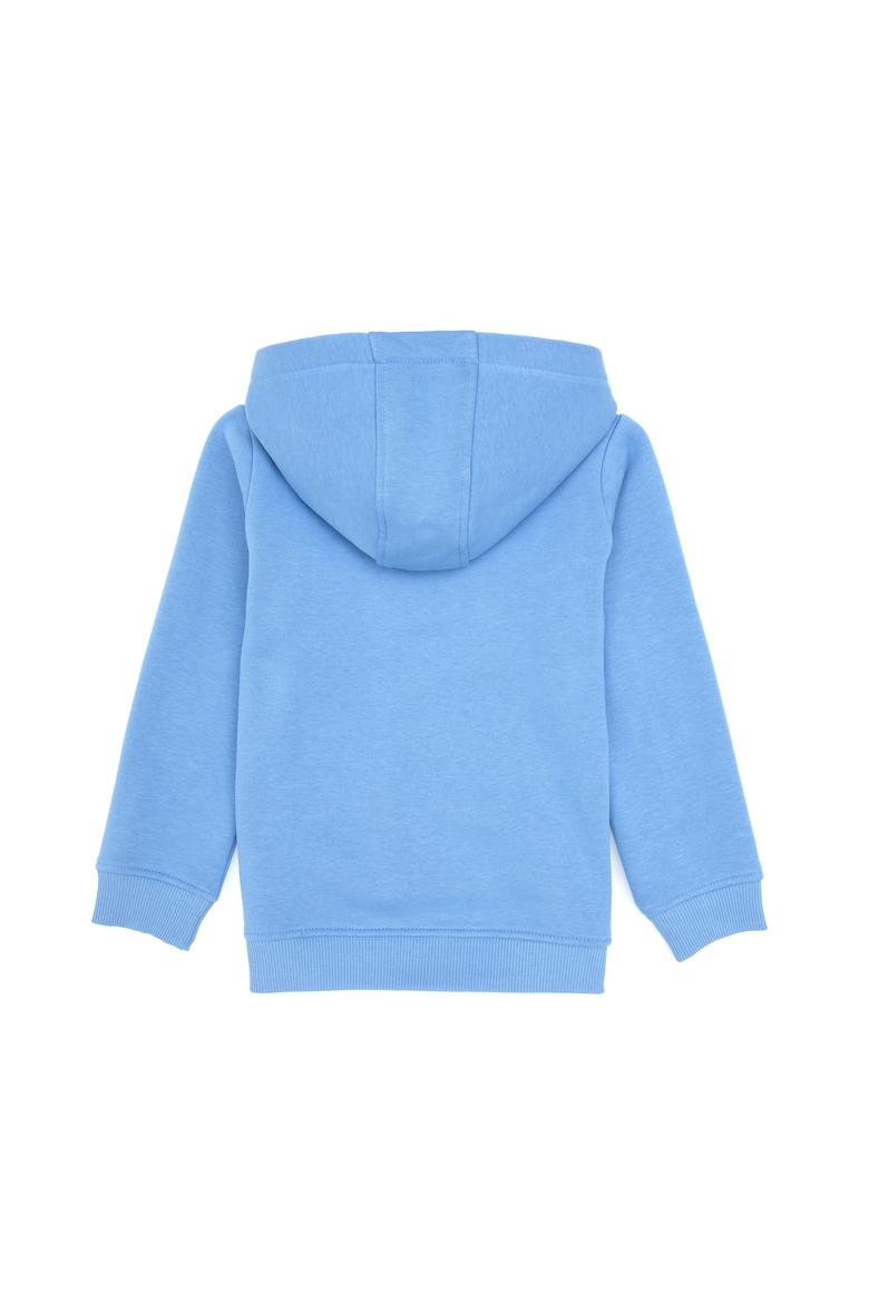 Erkek Çocuk Açık Mavi Kapüşonlu Basic Sweatshirt - 50313808011