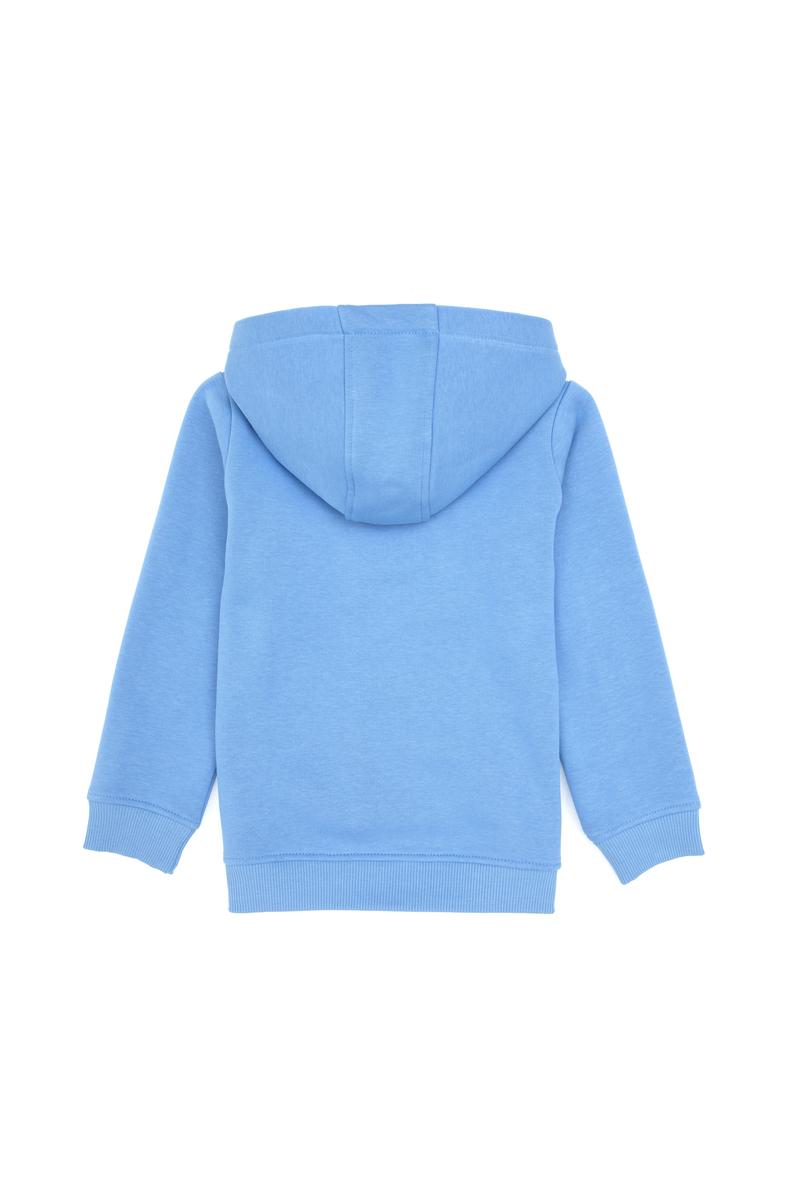Erkek Çocuk Açık Mavi Kapüşonlu Basic Sweatshirt