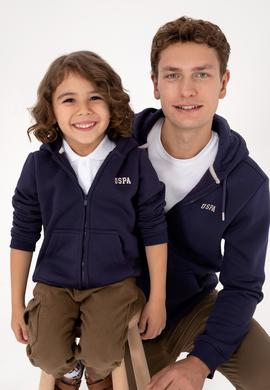 Erkek Çocuk Mürdüm Fermuarlı Kapüşonlu Sweatshirt - 50313852111