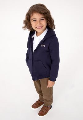 Erkek Çocuk Mürdüm Fermuarlı Kapüşonlu Sweatshirt - 50313852111