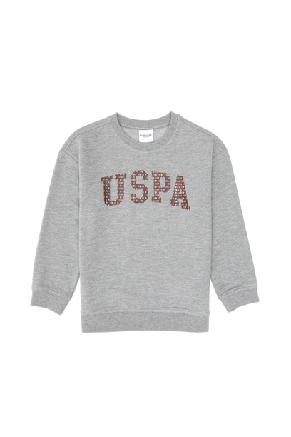 Erkek Çocuk Gri Melanj Bisiklet Yaka İnce Sweatshirt