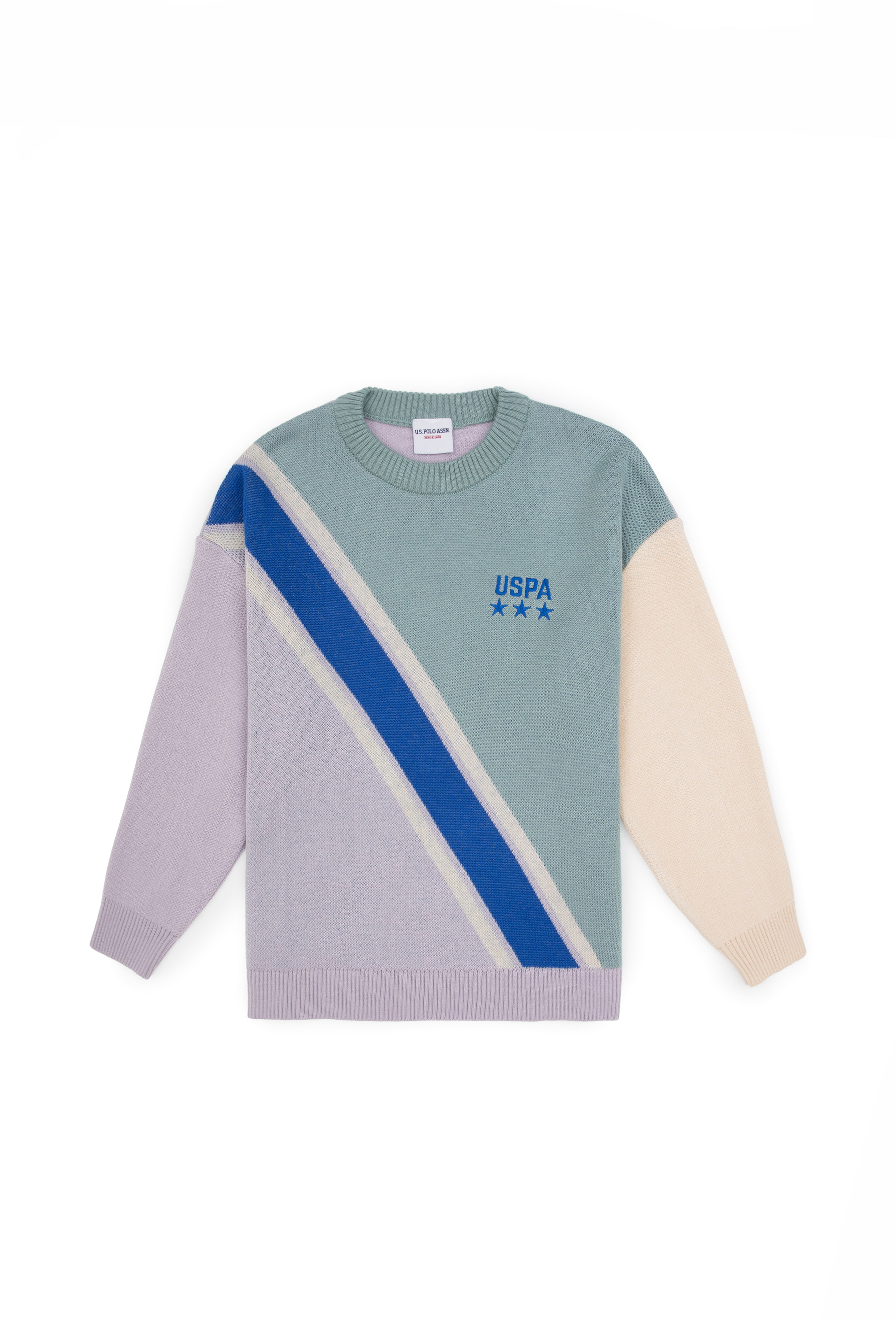 Erkek Çocuk Mint Bisiklet Yaka Kazak
