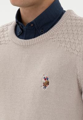 Erkek Slim Fit Bisiklet Yaka Taş Kazak - 50314975042