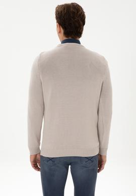 Erkek Slim Fit Bisiklet Yaka Taş Kazak - 50314975042