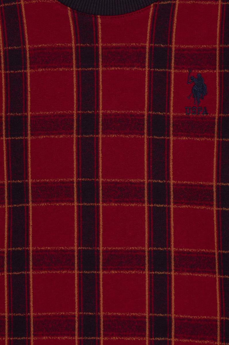 Erkek Çocuk Bordo Bisiklet Yaka Sweatshirt