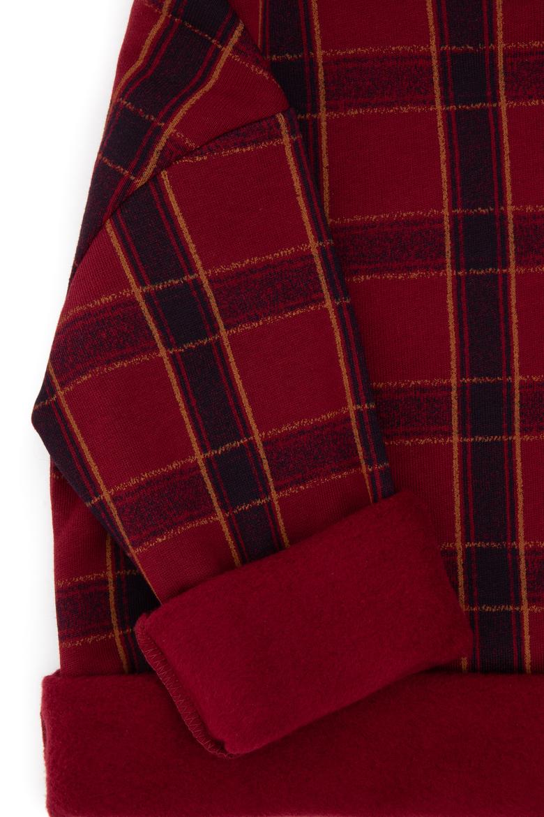 Erkek Çocuk Bordo Bisiklet Yaka Sweatshirt - 50316520022