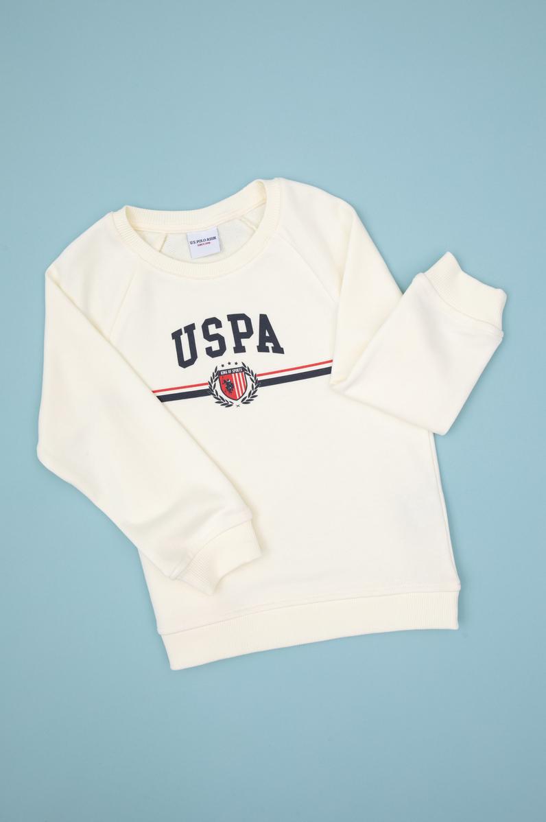 Erkek Çocuk Krem Bisiklet Yaka Sweatshirt