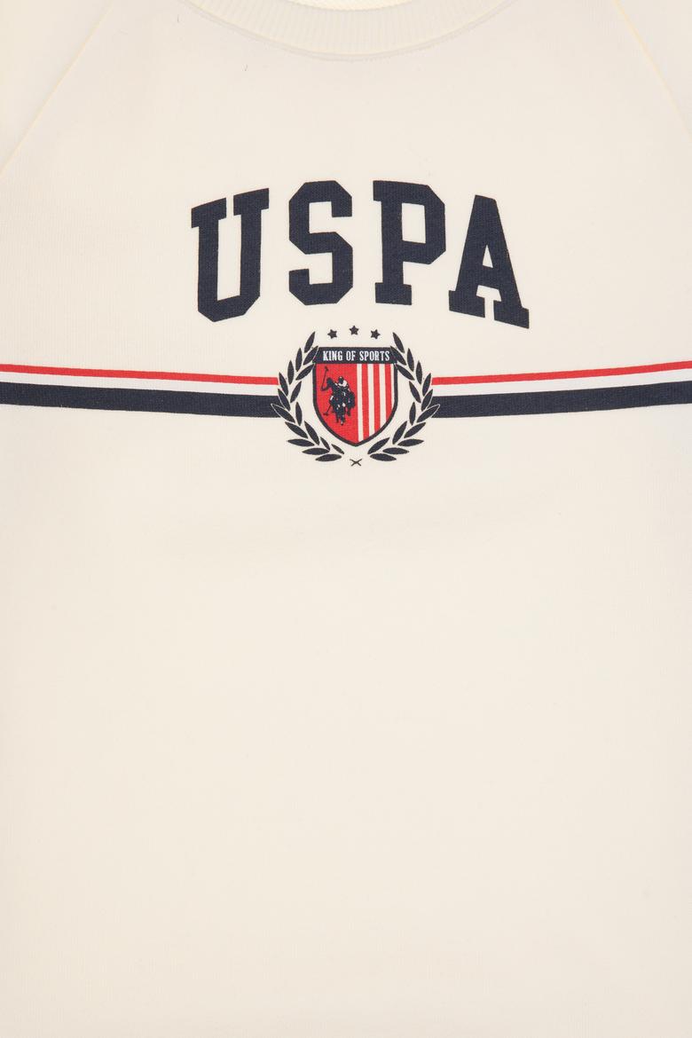 Erkek Çocuk Krem Bisiklet Yaka Sweatshirt - 50316601025