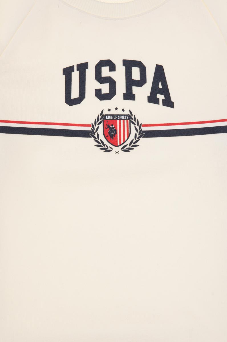 Erkek Çocuk Krem Bisiklet Yaka Sweatshirt