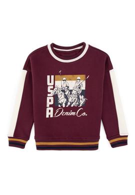 Erkek Çocuk Bordo Bisiklet Yaka Sweatshirt - 50308572016