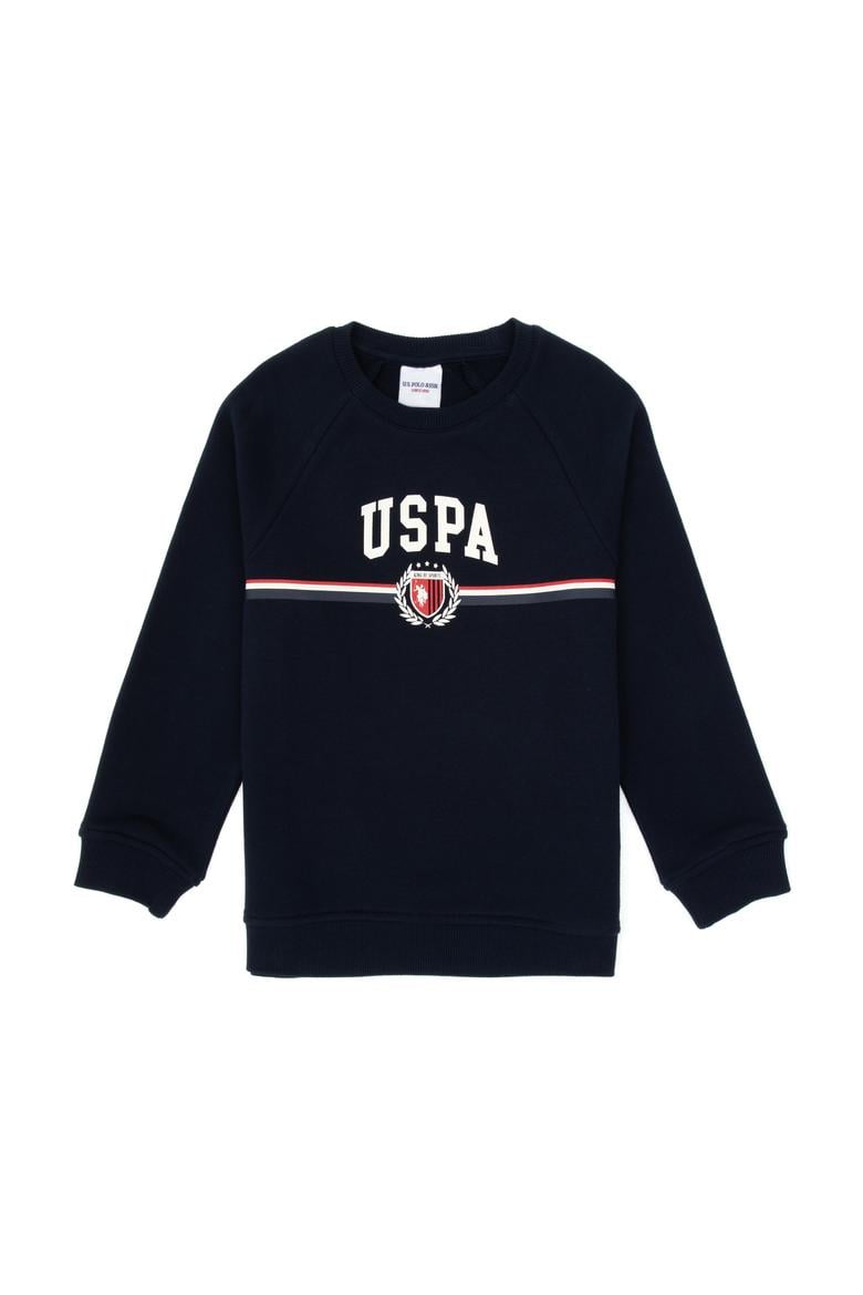 Erkek Çocuk Lacivert Bisiklet Yaka Sweatshirt