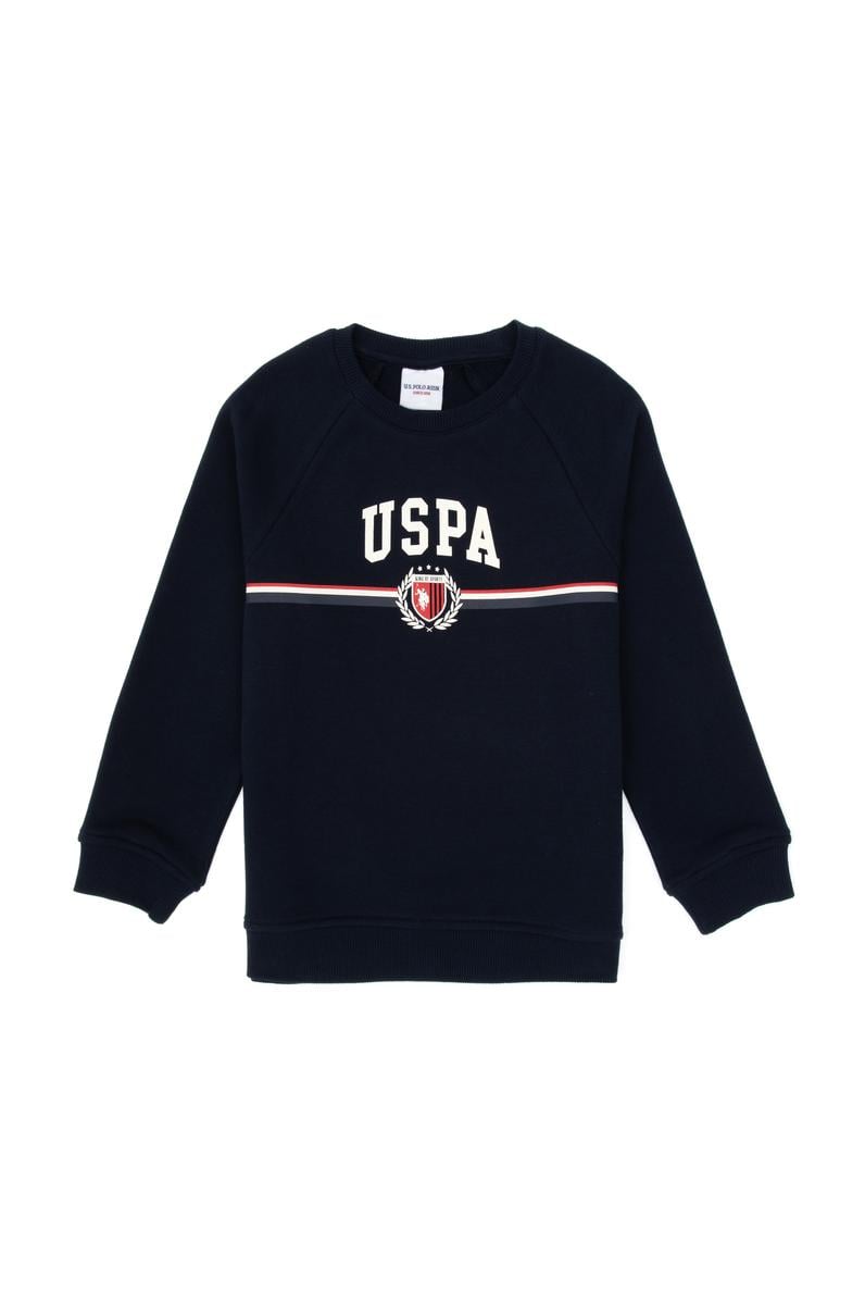 Erkek Çocuk Lacivert Bisiklet Yaka Sweatshirt