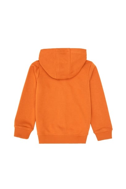 Erkek Çocuk Bakır Fermuarlı Kapüşonlu Sweatshirt