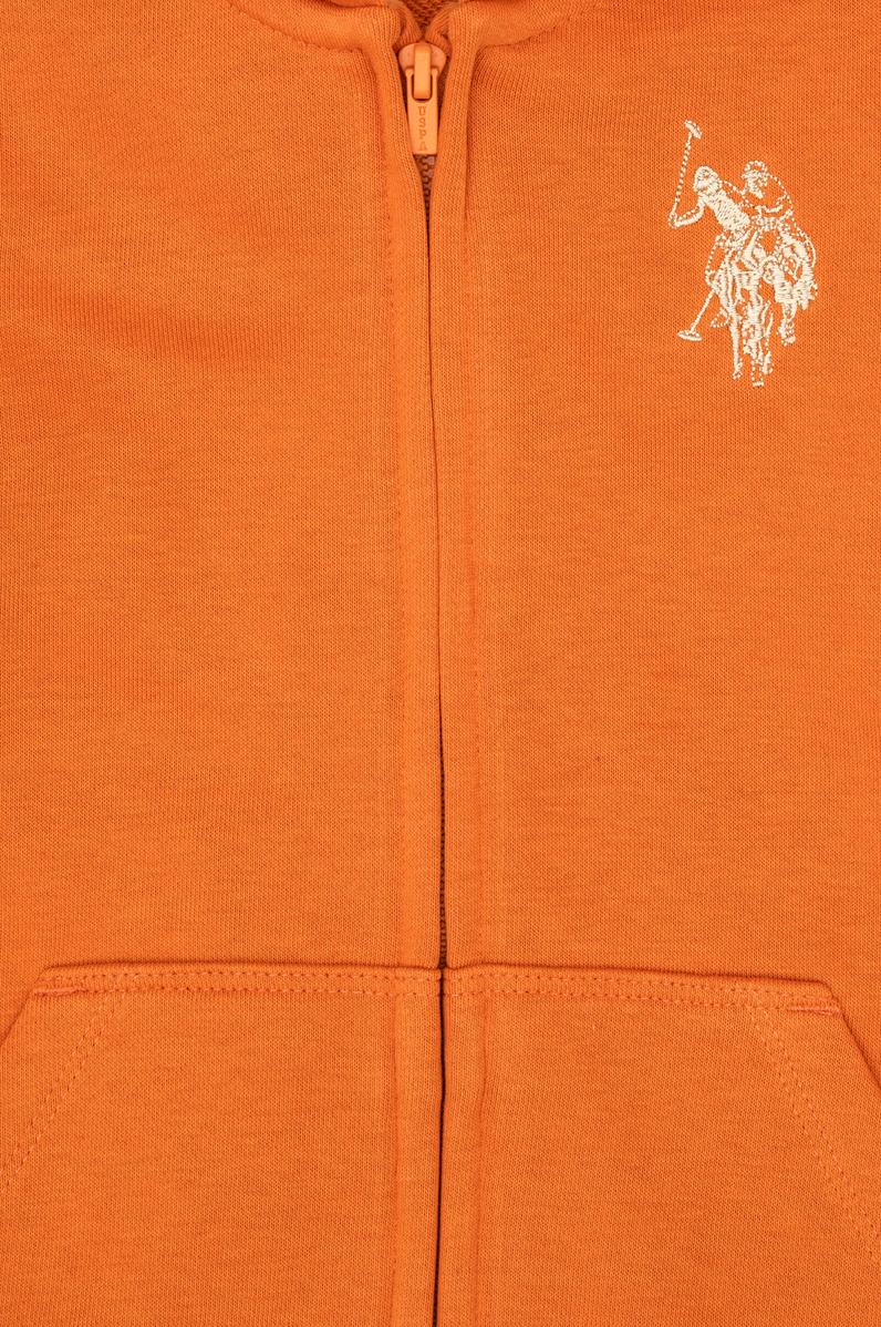 Erkek Çocuk Bakır Fermuarlı Kapüşonlu Sweatshirt