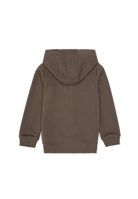 Erkek Çocuk Vizon Fermuarlı Kapüşonlu Sweatshirt - 50316706131