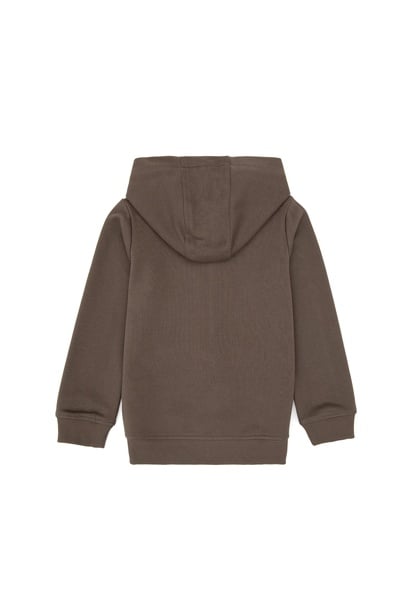 Erkek Çocuk Vizon Fermuarlı Kapüşonlu Sweatshirt