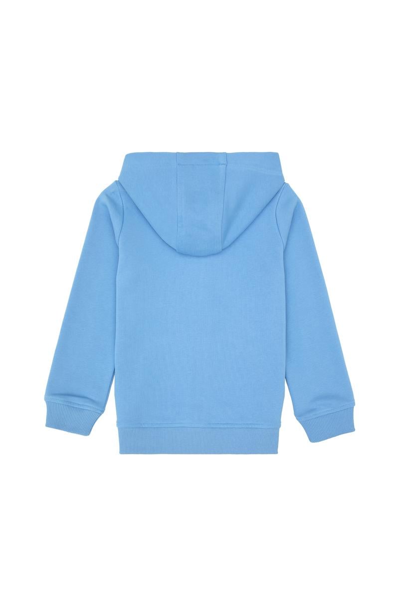 Erkek Çocuk Açık Mavi Fermuarlı Kapüşonlu Sweatshirt
