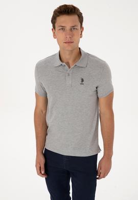 Erkek Gri Melanj Basic Tişört - 50298011018