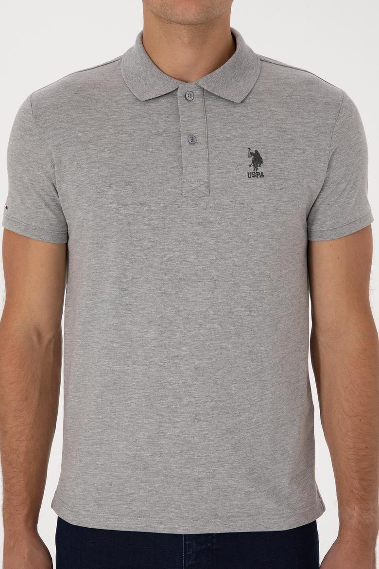 Erkek Gri Melanj Basic Tişört - 50298011018