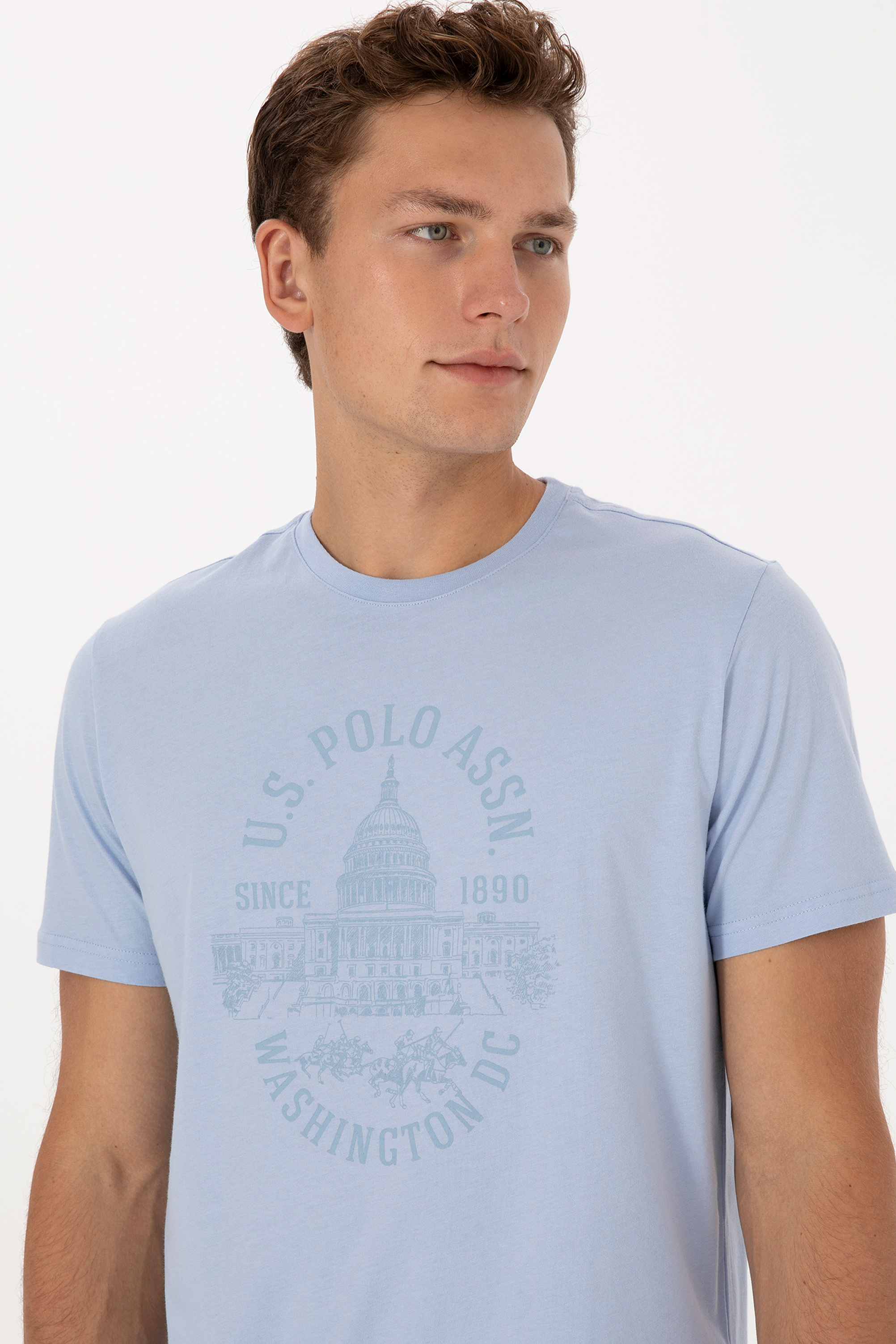 Erkek Açık Mavi Tişört - 50299545023