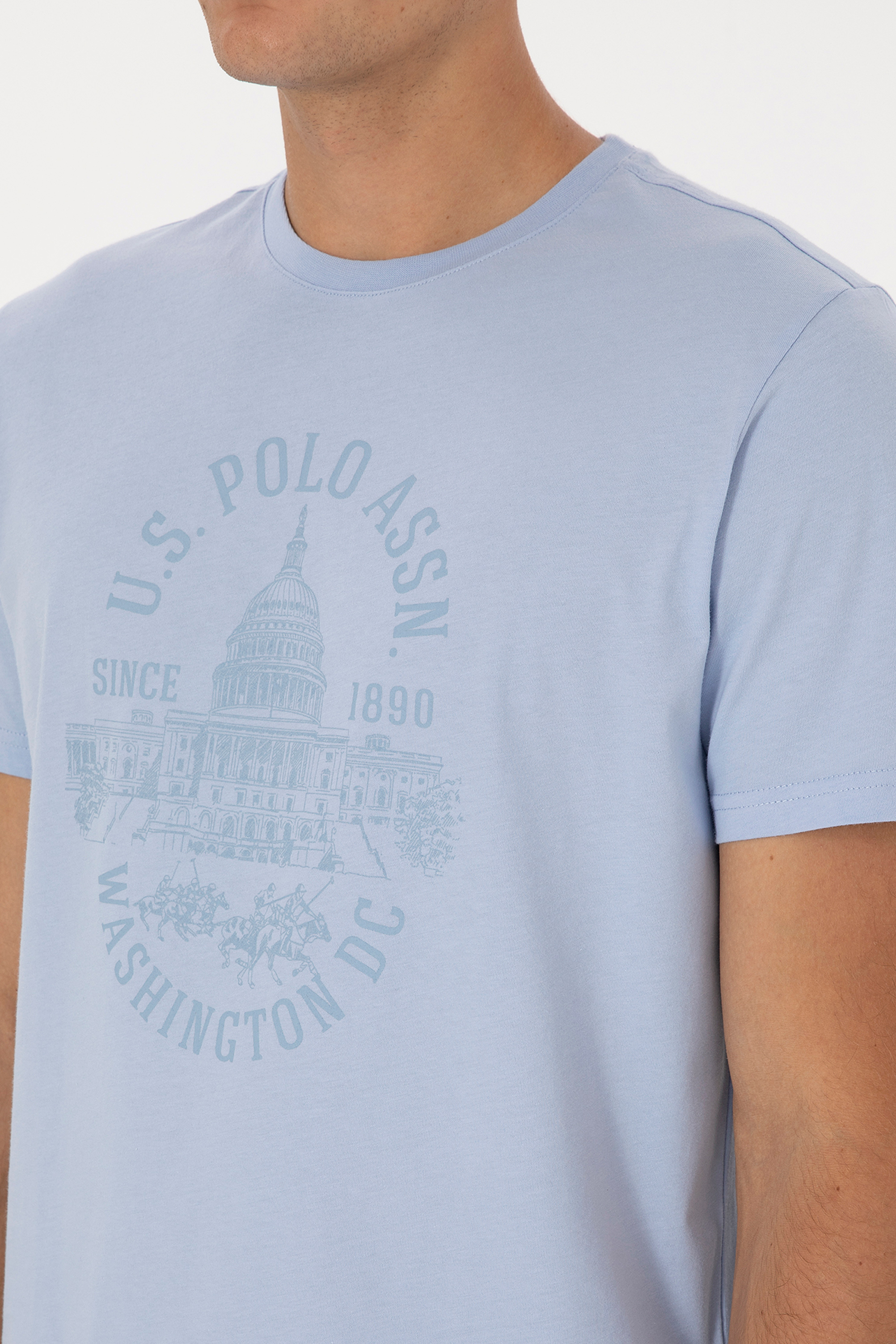 Erkek Açık Mavi Tişört - 50299545023