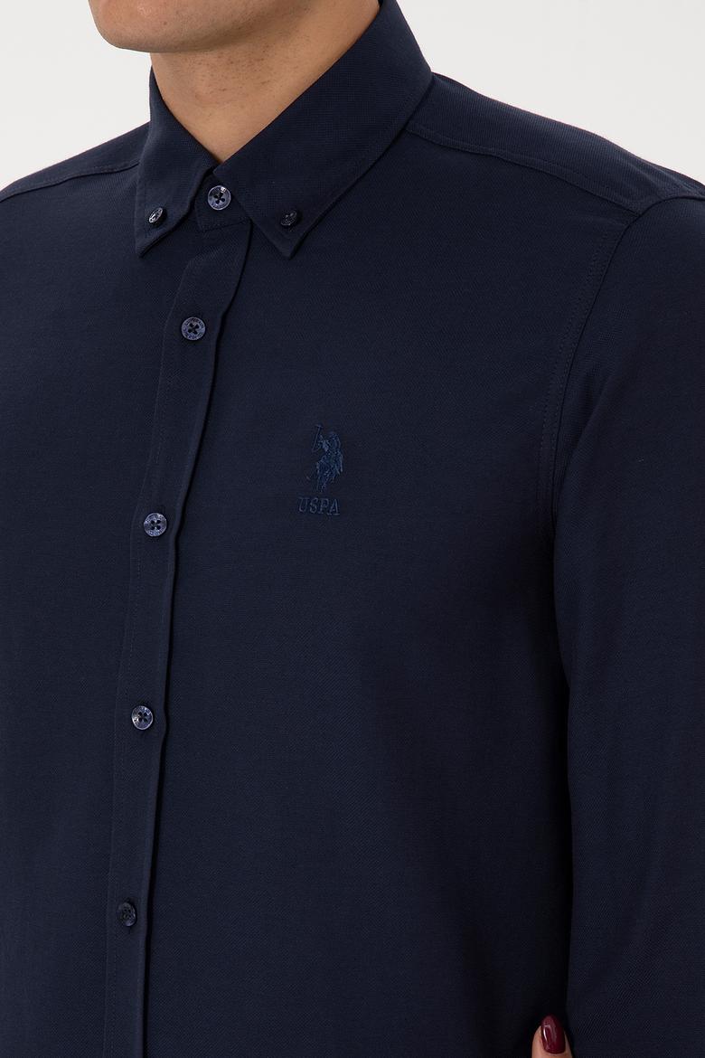 Erkek Lacivert Uzun Kollu Basic Gömlek - 50297997035