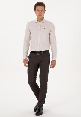 Erkek Taş Uzun Kollu Basic Gömlek - 50298004041