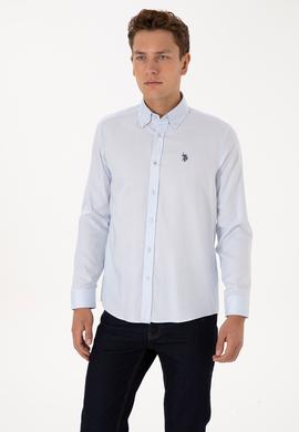 Erkek Açık Mavi Uzun Kollu Basic Gömlek - 50298002007