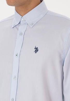 Erkek Açık Mavi Uzun Kollu Basic Gömlek - 50298002007