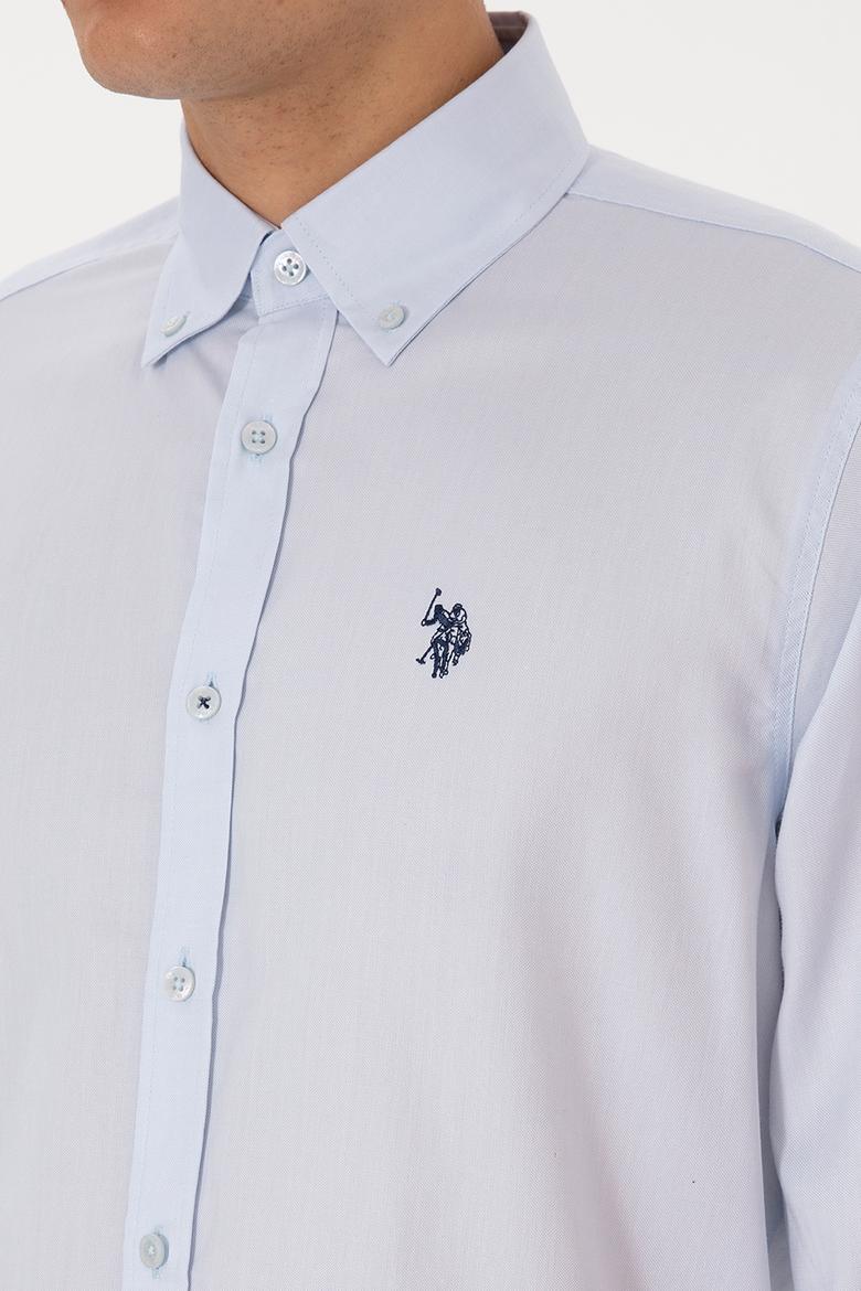 Erkek Açık Mavi Uzun Kollu Basic Gömlek - 50298002007