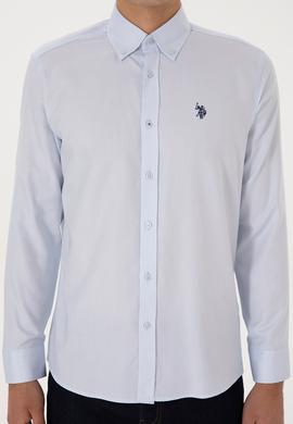 Erkek Açık Mavi Uzun Kollu Basic Gömlek - 50298002007