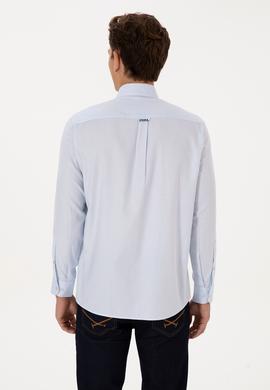 Erkek Açık Mavi Uzun Kollu Basic Gömlek - 50298002007