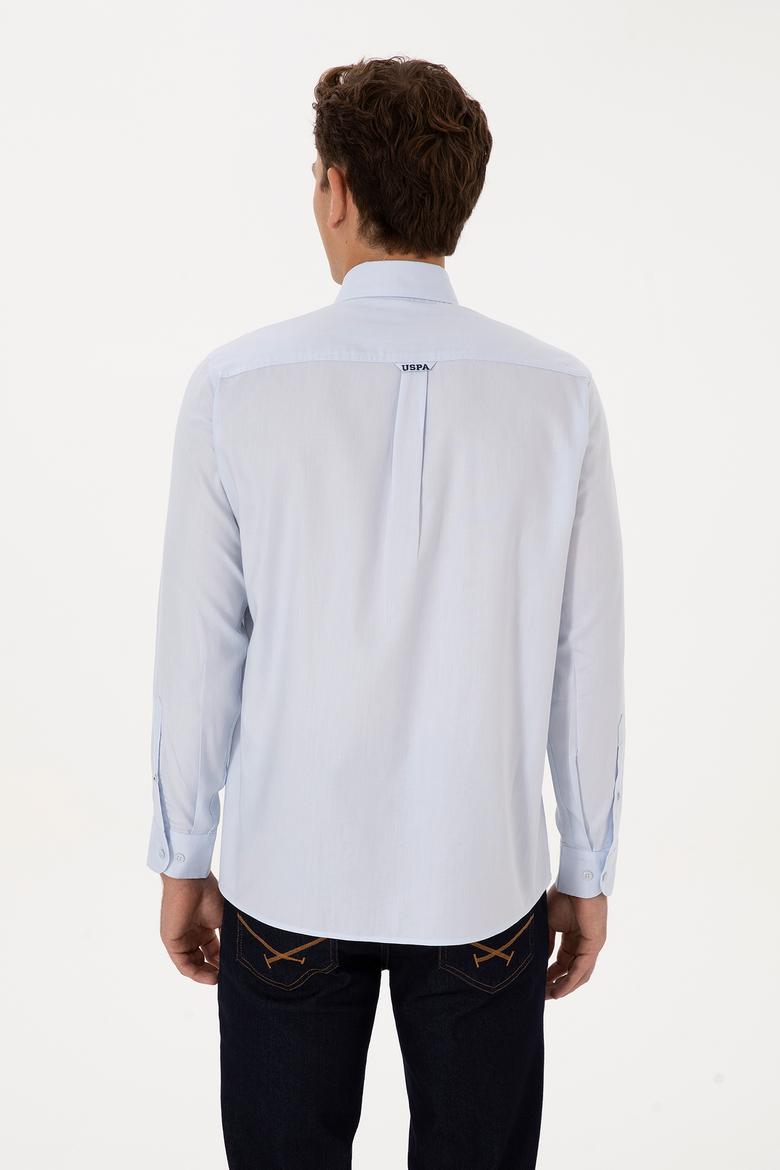 Erkek Açık Mavi Uzun Kollu Basic Gömlek - 50298002007
