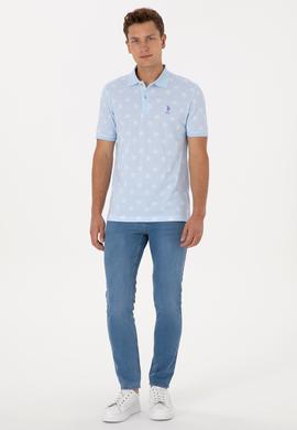 Erkek Açık Mavi Tişört - 50299661027