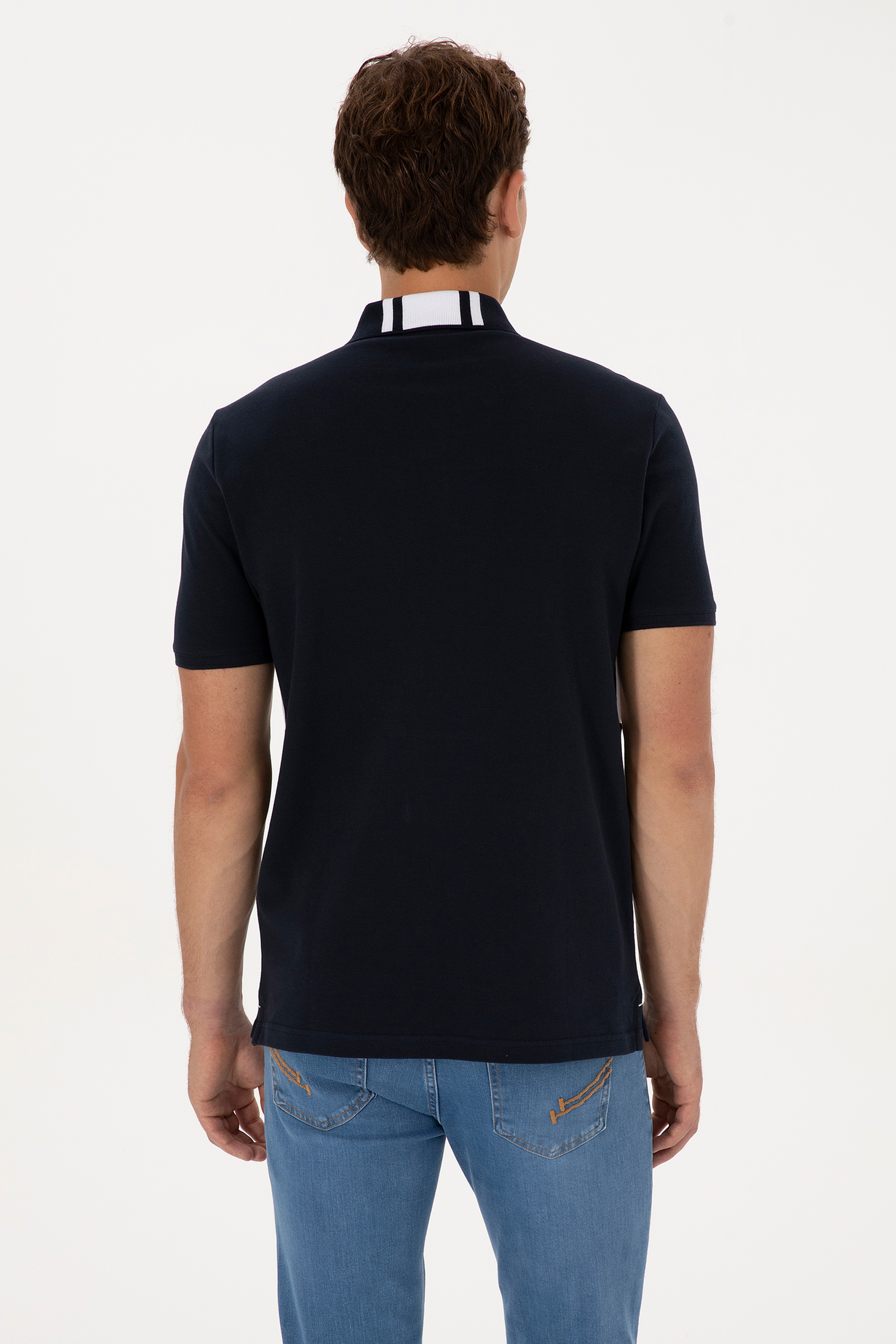 Erkek Lacivert Regular Fit Polo Yaka Tişört