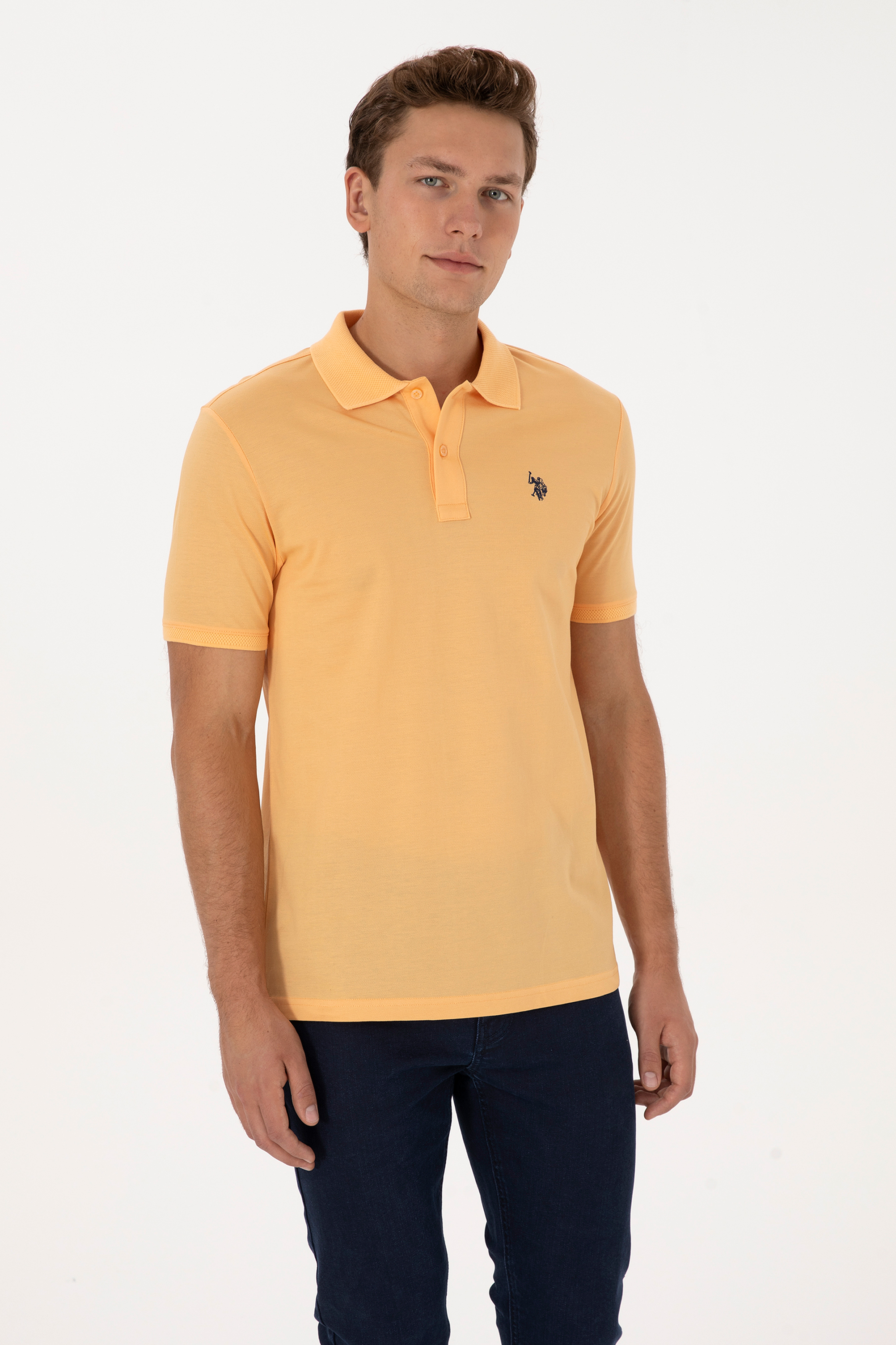 Erkek Turuncu Basic Tişört - 50298016067