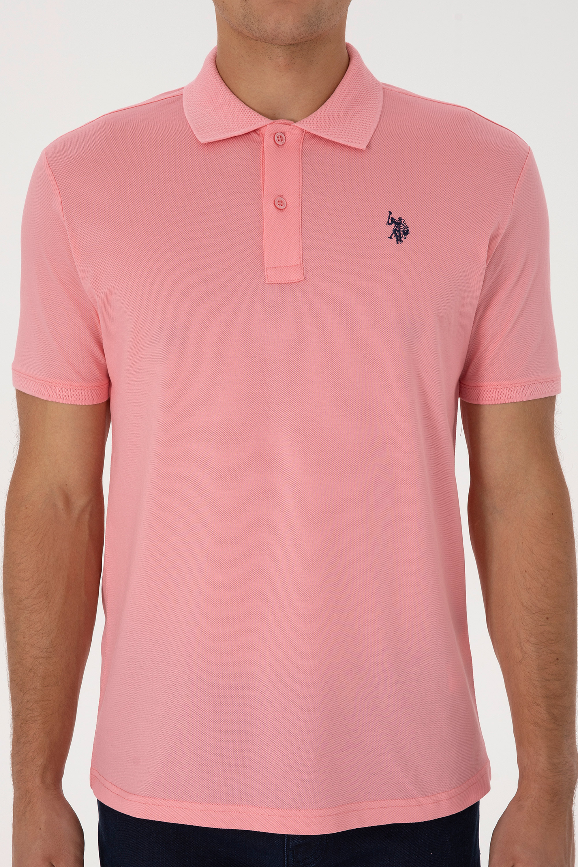 Erkek Pembe Basic Tişört - 50298016054